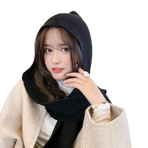 Topwon Women Winter Hooded Hat with Scarf Attached...