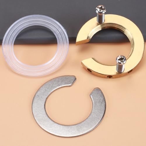 Quweiz 2 Sets Faucet Fixing Nut, 32mm / 1.26 Inch Hot and Cold Faucet Fixing Tool Set Lock Nut, Faucet Mounting Nut, Gold, 2sets-luomu