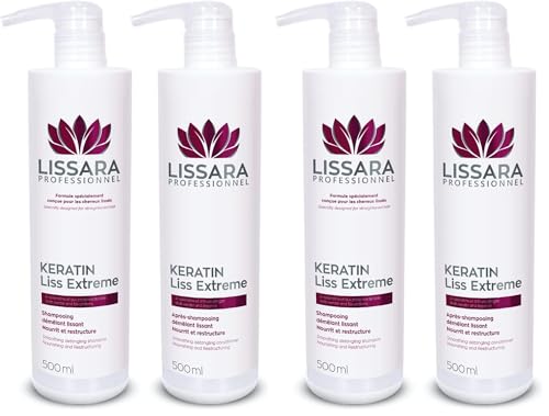 Après-shampoing et shampoing à la kératine sans sulfate LISSARA soin lissage