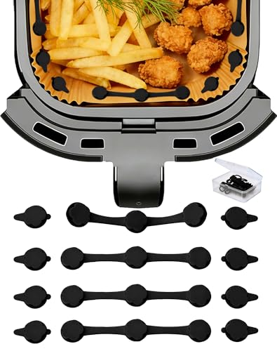 JoySil 12PCS Air Fryer Magnets for Parchment Paper Liners (Black)