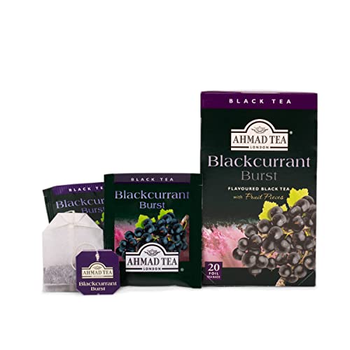 Ahmad Tea Black Tea, Blackcurrant Burst Teabags, 20 Ct (Pack Of 6) - Caffeinated And Sugar-Free #TOP5