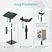 Pegzone Height-Adjustable Speaker Stands Pair,11LBS Capacity,Height Adjustable from 33.4