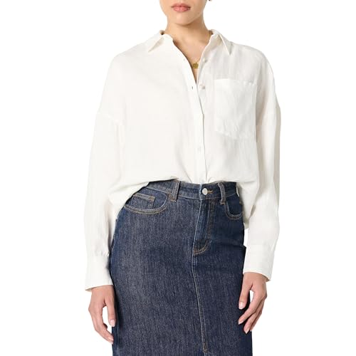 The Drop Women's Avila Classic Linen Button Down