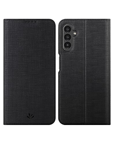 Foluu for Samsung Galaxy A14 5G Case, Flip Folio Wallet Cover Slim Premium PU Leather Case ID Credit Card Slots Kickstand Magnetic Closure TPU Bumper Cover for Samsung Galaxy A14 5G 2023 (Black)