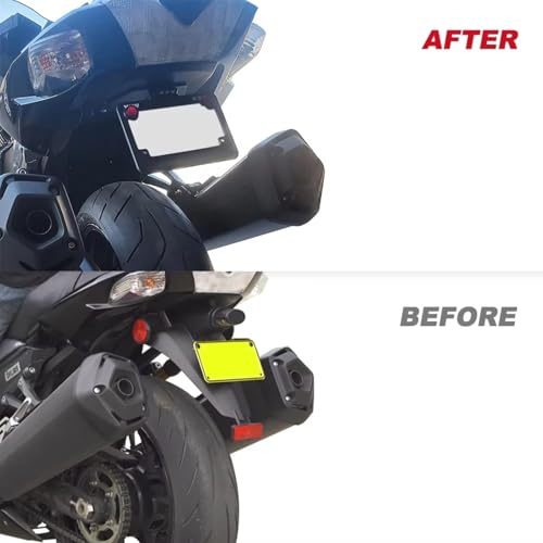 Support de plaque immatriculation rigide avec cadre arrière de précision moto - 6