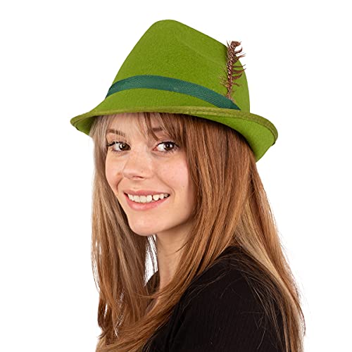Tigerdoe Oktoberfest Hats - German Alpine Hat - Bavarian Hat with Feather (2 Pack)