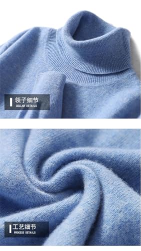 Men's Pullover Sweaters Loose Casual Large Size Warm Knitted High Collar Wool Sweater3