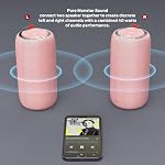 Monster S310 Upgraded Bluetooth Speaker, Portable Bluetooth Speaker, 30W True Wireless Stereo Pairing with deep bass, IPX6 Waterproof, Bluetooth 5.2 Built-in Mic, 24H, for Family Outdoor, Pink