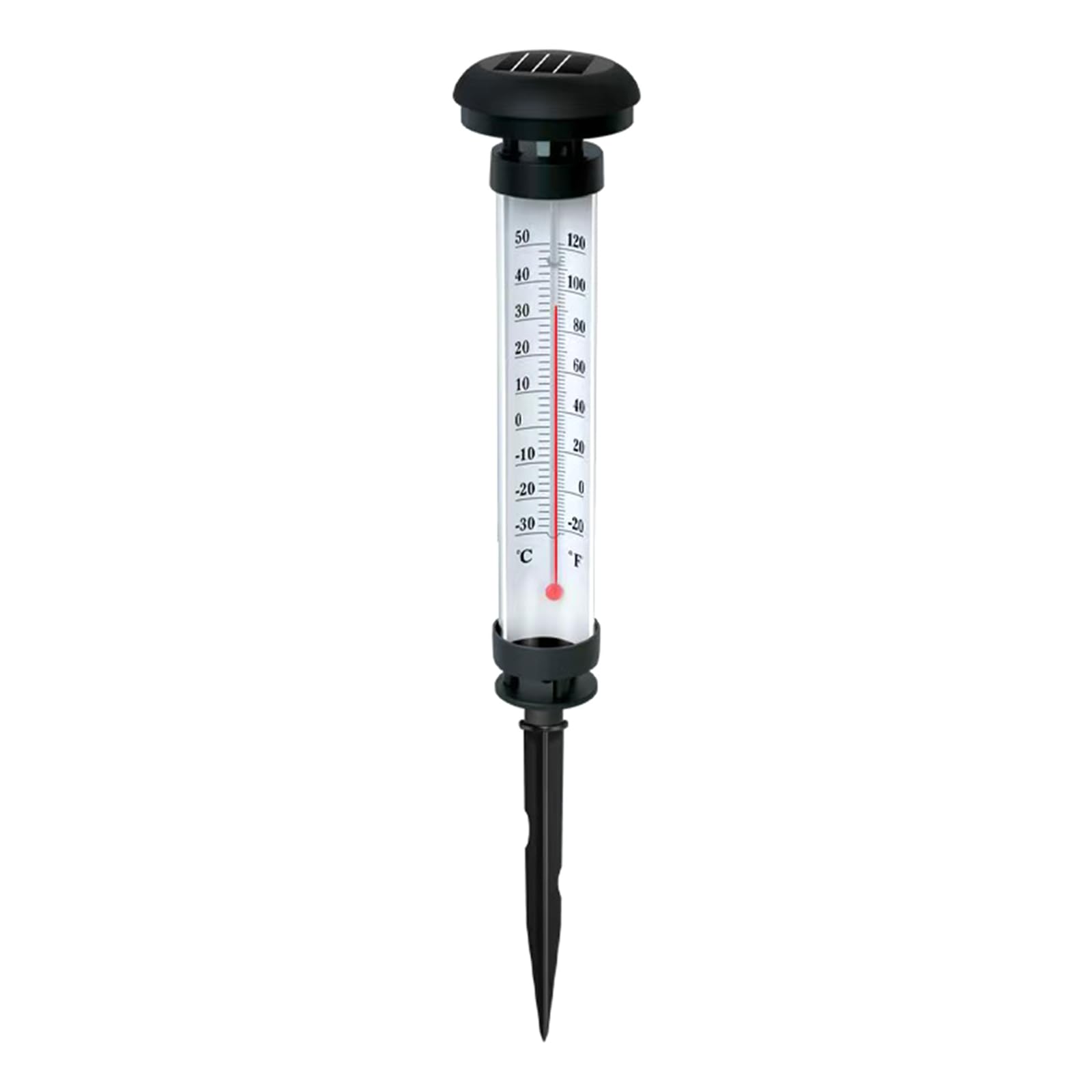 Jklymm Light Solar Thermometers And Auto Dimming Function For Garden Temperature Detection And Ing Solar Thermometers Stake