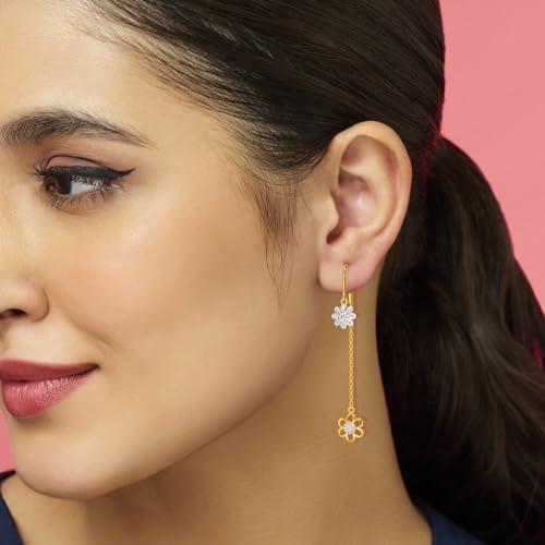 Image of Joyalukkas 22k (916) Purity BIS Certified Sui Daga Gold Earrings For Women