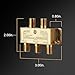 GE Digital 4-Way Coaxial Cable Splitter, 2.5 GHz 5-2500 MHz, RG6 Compatible, HD TV, Satellite, High Speed Internet, Amplifier, Antenna, Gold Plated Connectors, Corrosion Resistant, 2 Pack 73759