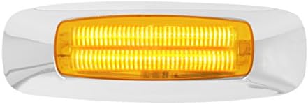 Grand General 74830 Prime Amber/Amber 4-5/8" Rectangular 4-LED Marker Sealed Light