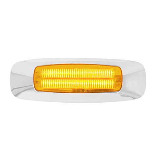 Grand General 74830 Prime Amber/Amber 4-5/8" Rectangular 4-LED Marker Sealed Light