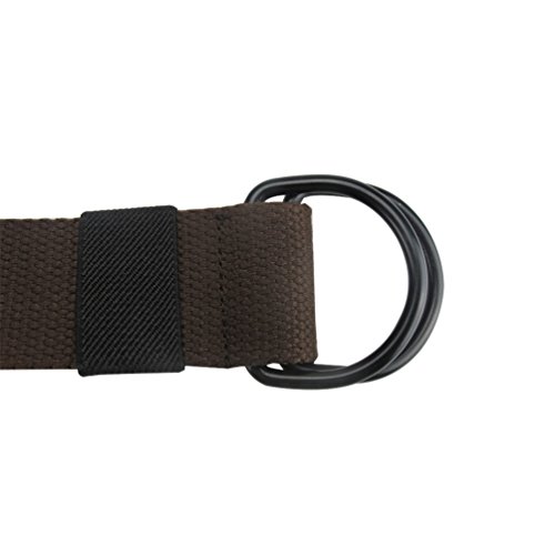 Image of Web Fabric Canvas Belt for Men Women with Double D Ring Buckle 1.5in Wide