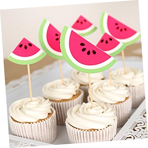 HONMEET 24 Peças Decoração De Verão Decoração De Frutas Decorações De Cupcake Palhetas De Bolo De Me