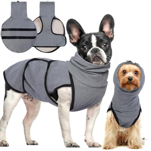 Hjyokuso Hundepullover Mit Beruhigender Kapuze und Ohrenschutz, Hundemantel Für Kleine Mittelgroße...