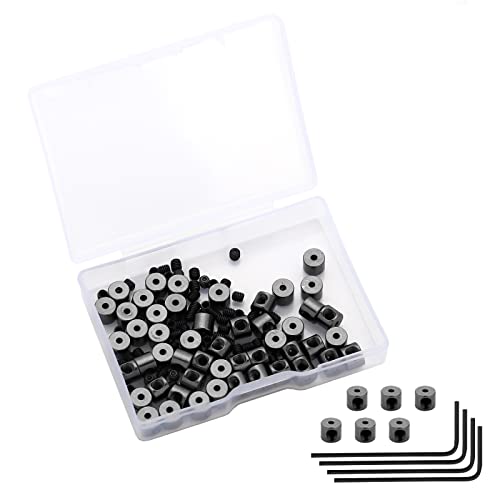 SUBANG 30 Pieces Pin Keepers Pins Locks Pins Backs Locking Clasp Locking Pin Keeper Backs with 3 Wrench All in Storage Case,5mm x 6mm