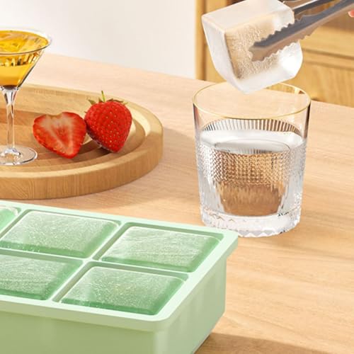 Bandejas de silicona para cubitos de hielo grandes, 3 piezas miniatura 3