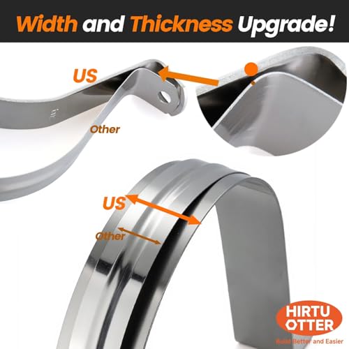 3 PCS 4-1/2 Inch, 304 Stainless Steel Thickened Pipe Clamps, Heavy-Duty Two Hole U-Bracket Conduit Clips for HVAC, Electrical, Plumbing, Secures Rigid Pipe/Tube on Wood/Metal/Concrete (114mm) - Thumbnail 6