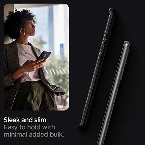 Image of Spigen for Galaxy S20 Ultra Case, Liquid Air [No Magnet Ring] [Military-Grade Protection] - Matte Black