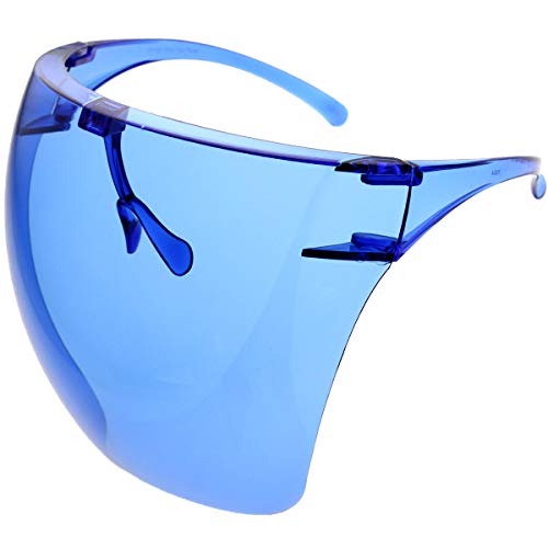 Image of zeroUV - Protective Face Shield Full Cover Visor Glasses /Sunglasses (Anti-Fog /Blue Light Filter) (Blue)