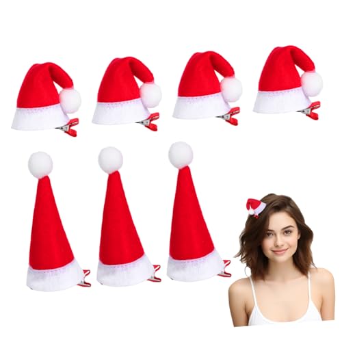 LOLIPPYY 12 Stück Teiliges Mini Weihnachtsmützen Haarspangen aus...