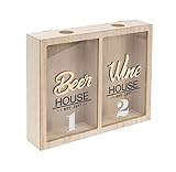 CAJA EXPOSITORA. Si buscas una caja expositora donde mostrar todos los diferentes tapones de vinos y cervezas de los que dispones, nuestra caja de madera será la opción ideal para ti, ya que dispone tanto de depósito para tapones de vino como depósito para chapas de cerveza.
