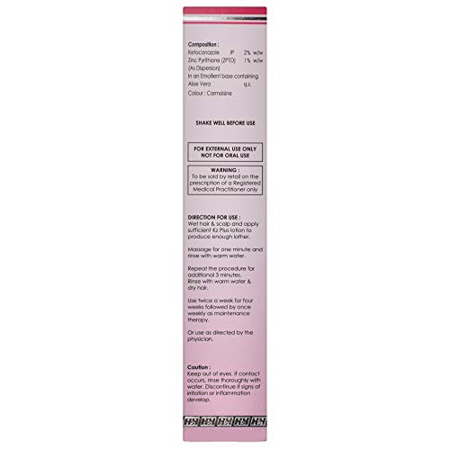 Image of Kz Plus - Bottle of 75ml Lotion with Ketoconazole and Zinc Pyrithione