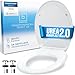 Benkstein® Toilettendeckel mit Absenkautomatik oval weiß – antibakterieller WC Sitz – Quick-Release zur einfachen Reinigung – einfache Montage – Urea-Duroplast – abnehmbar – bis 150 kg belastbar