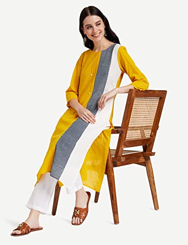 Image of Amazon Brand - Myx Women's Cotton Regular Fit Kurta