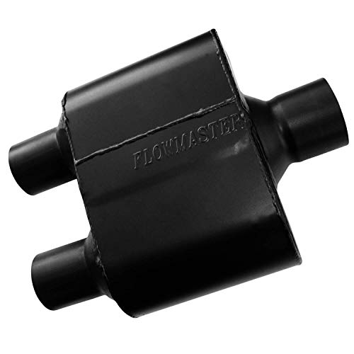 Flowmaster 8425152 Super 10 Muffler 409S - 2.50 Center In / 2.25 Dual Out - Aggressive Sound, Black #TOP2