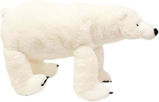 Stuffed Animals - Polar Bear, Lifelike White Polar Bear Plush Toy, Large Stuffed Animal, Length 65cm