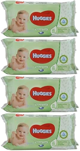 Image of Huggies Baby Wipes Natural Care with Aloe Vera, 56 Count (Pack of 4)