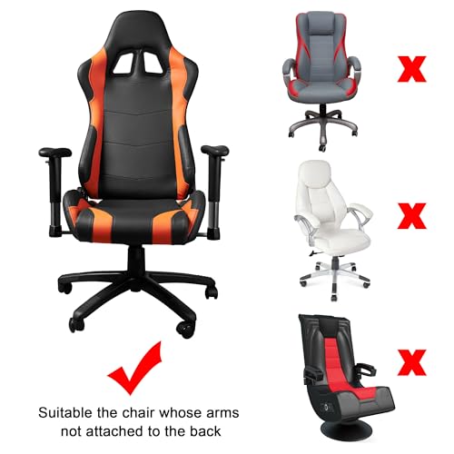 Image of Gaming Chair Covers (No Chair),Office Computer Chair Cover,Jacquard Stretch Prevent Cat Scratching Computer Chair Slipcovers,for Gamer Computer Chair Replacement Protector Cover,Superhero Grey