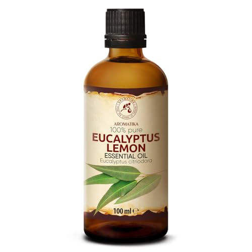 Zitroneneukalyptus Ätherisches Öl 100 ml - Eucalyptus citriodora - Ätherisches Eukalyptusöl - Zitronenöl - Diffusers und Duftlampen - für Aromakerze - Frischer Aroma - Lufterfrischer - Aromatherapie