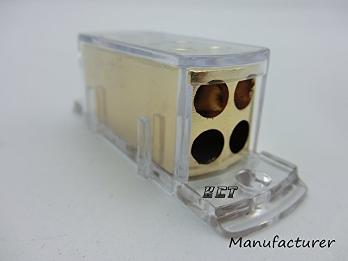 24K Real Gold Plating Power And Ground Distribution Block 1X4Ga Input 4X8Ga Output #TOP3
