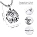 HooAMI Mom Always in My Heart Cremation Urn Necklace for Ashes Jewelry Memorial Keepsake Pendant