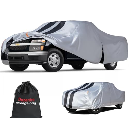 Image of Colorado Truck Cover Custom Fit 2003-2026 Extended /Crew Cab SB (5'-6.1') with Door Zipper, 12 Layers Full Exterior Pickup Truck Cover Waterproof All Weather, Wind Dust Sun and UV Protector.
