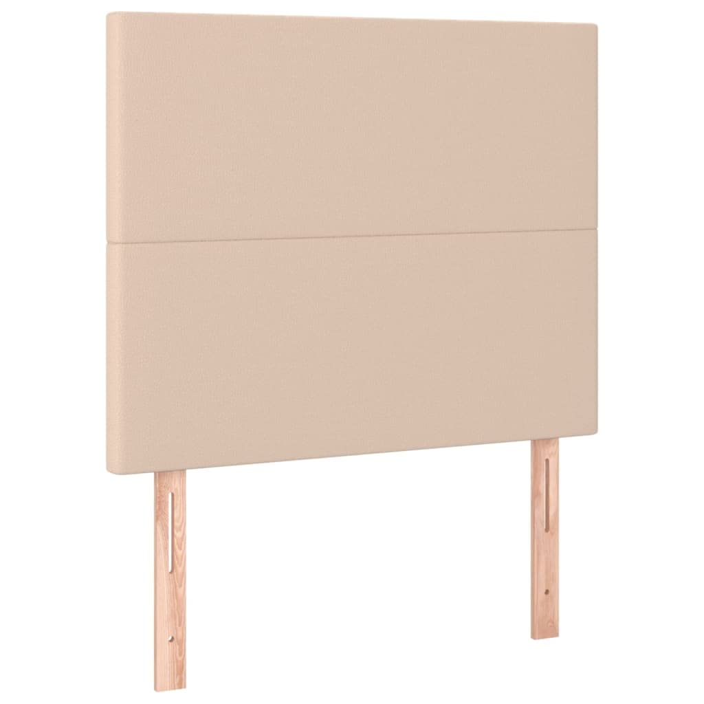 Similpelle antimacchia letto imbottito con panca Cappuccino 90x200 cm