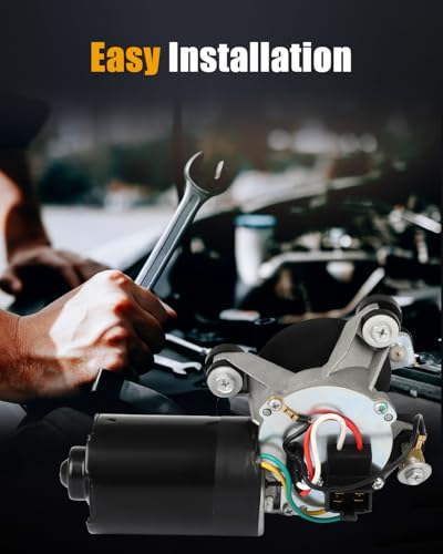 Image of ROADFAR Front Windshield Wiper Motor for Mitsubishi for Mirage 1997-2002 | For Mitsubishi For Montero Sport 1997-2004|Replace MR192056|MR221974|43-4201|434201|4 Pins