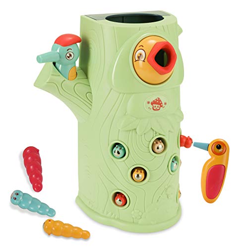 NUYYUN Toddler Toy for 2-4 Year Old Girls Boys Woodpecker Catching and Feeding Game Fine Motor Skills Toys Preschool Educational Learning Toys Magnetic Toddler Games Toy Set for Kids Gift