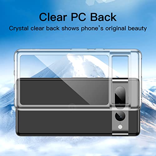 Image of JETech Case for Google Pixel 7 Pro, Anti-Yellowing, Clear | Shockproof Cover, Scratch Resistant Hard PC Back, Durable Transparent TPU Bumper