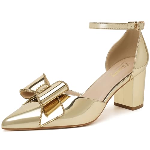 Image of Susanny Kitten Heels for Women Closed Pointed Toe Slingback Shoes