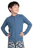 [アクレイス] ラッシュガード キッズ 長袖 フードなし ポケット ジップアップ 男の子 女の子 サウナ uvカットupf50+ al20010160iobu