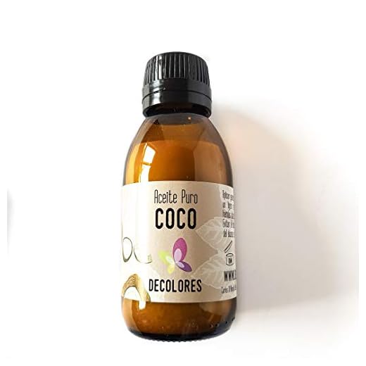 Decolores | Aceite de Coco Puro | Para Cabello y Piel Aceite Vegetales | 125 ml | Descubre Nuestra Gama de Aceites Corporales Esenciales Ecológicos | Cuida e Hidrata tu Piel