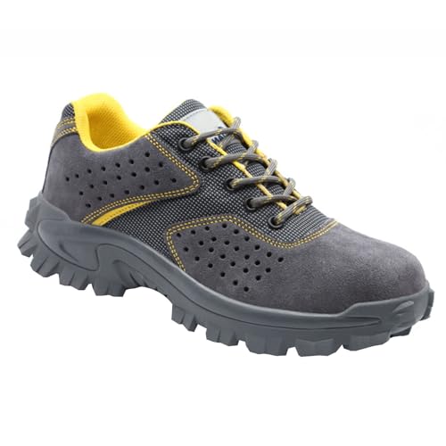 WaKsazlz Zapatos de Seguridad para Hombre Mujer Calzado Antideslizantes Zapatos de Trabajo Zapatillas Trabajo con Punta de Acero Comodo