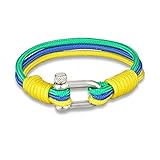 RJGOPL Nationalflagge Gewebtes Edelstahl Multilayer Seil Armband Anker Survival Armbänder Männer Frauen Schmuck Pulseras Brasilien