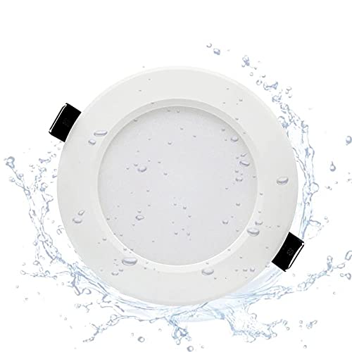 IP65 Foco empotrable LED a prueba de agua 5W 7W 9W 12W 15W 18W 24W Lámpara interior Foco LED empotrable para baño AC220V 230V-Blanco neutro 4000K 7W 230V IP65
