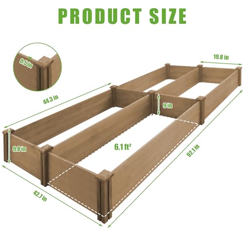 8x4Ft-Raised-Garden-Bed–Planter-Box-for-Outdoor-Plants-Fir-Wood-Garden-Beds-for-Vegetable-Herb-and-Flower-Cultivation–Easy-Assemble 8x4Ft Raised Garden Bed–Planter Box for Outdoor Plants Fir Wood Garden Beds for Vegetable Herb and Flower Cultivation–Easy Assemble