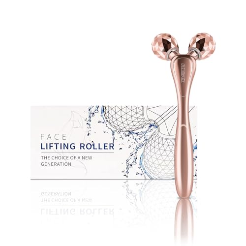 SZMDLX 3D-Gesichtsmassagegerät,Face Massager, Gesichtsroller, 3D Gesicht Roller Massage Gesichtslifting Massager,Straffer, Anti-Falten, Muskelentspannung, 360° Rotationsmassageroller